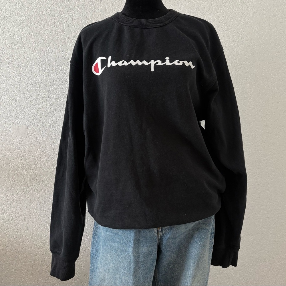 Champion Black Crewneck
